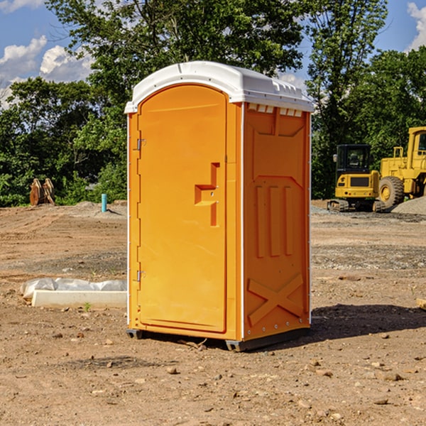 how often are the portable restrooms cleaned and serviced during a rental period in Reader